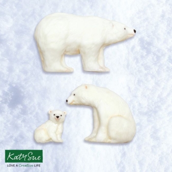 Silicone Mould - Polar Bear Family